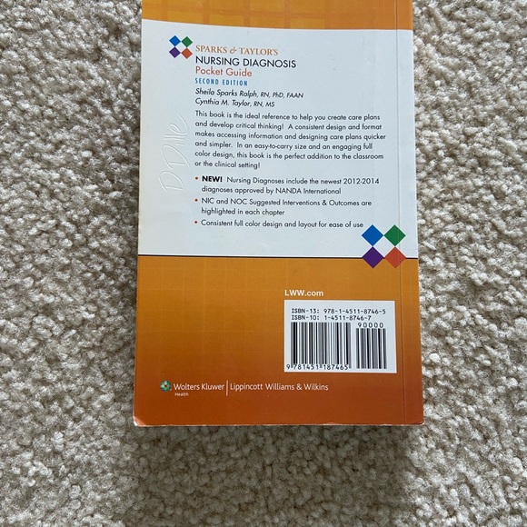 Nursing Diagnosis Pocket Guide 2nd Edition Paperback Ralph/Taylor Copyright 2014 - Picture 2 of 6